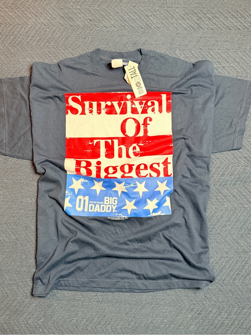 'Survival Of The Biggest' Graphic Tee - Navy